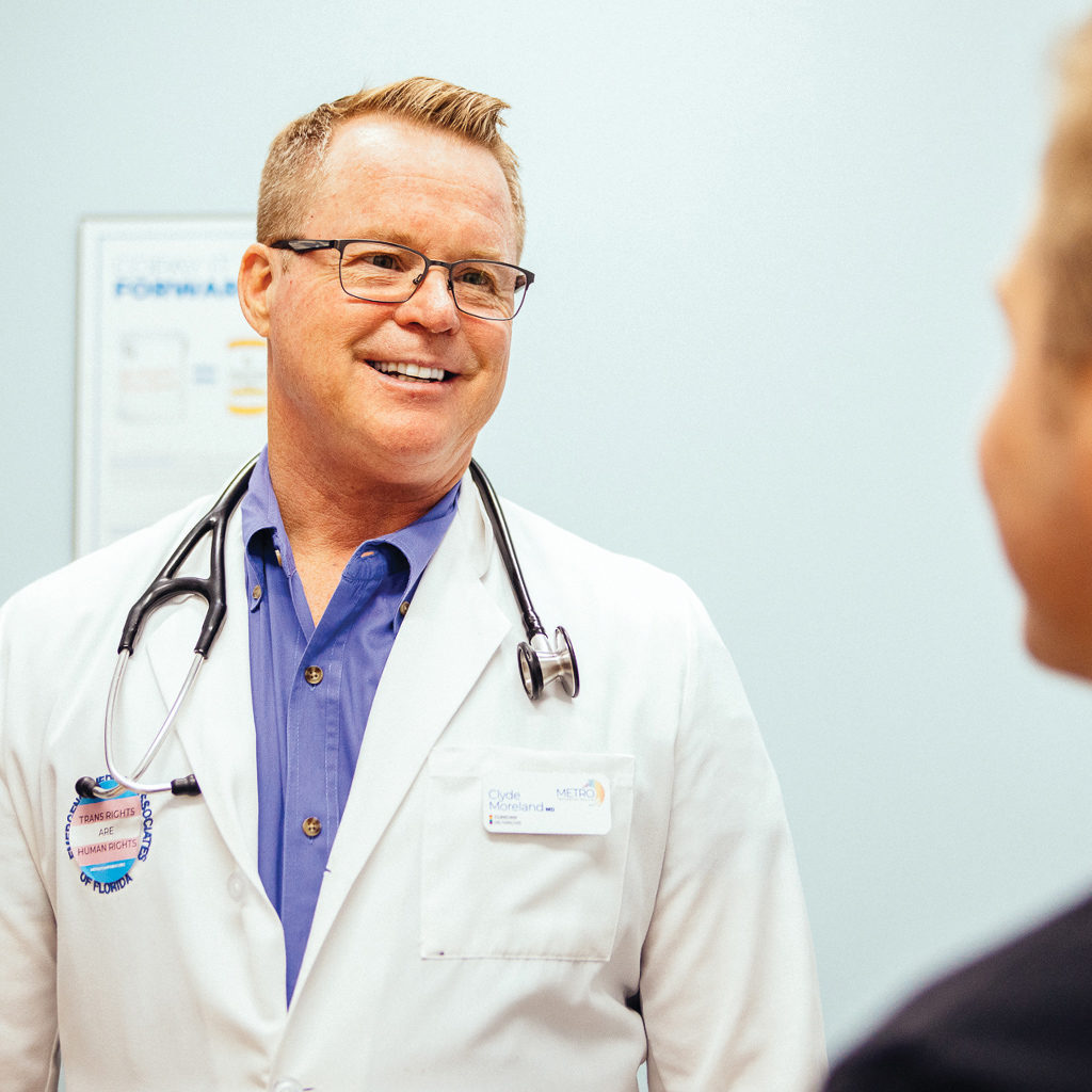 A METRO doctor smiles at a patient during their appointment