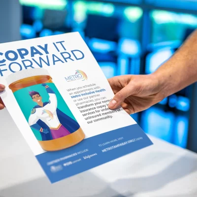 Copay It Forward at Metro Inclusive Health promotes Health Equity in Tampa Bay.
